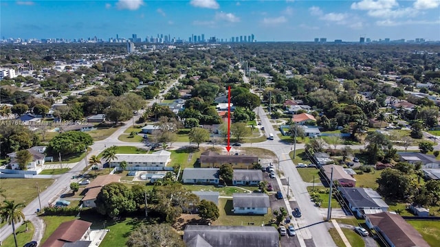 bird's eye view with a view of city