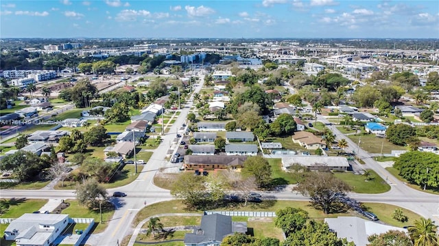 drone / aerial view with a residential view