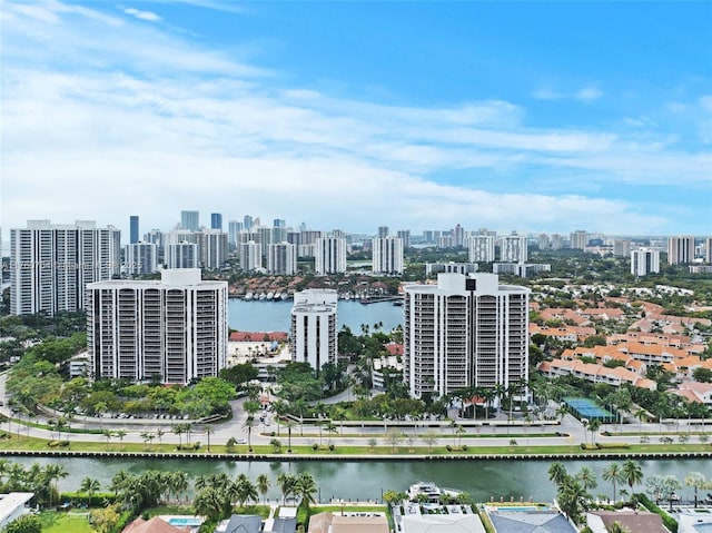 3600 Yacht Club Dr Unit 1102, Aventura, FL 33180 - drone / aerial view featuring a water view and a city view