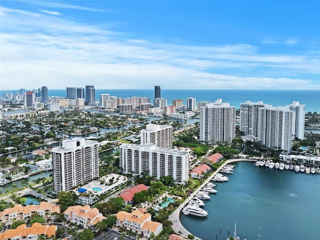 3600 Yacht Club Dr Unit 1102, Aventura, FL 33180 - aerial view with a view of city and a water view