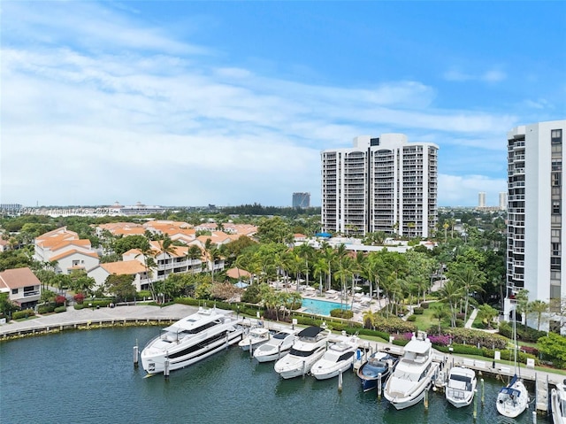 3600 Yacht Club Dr Unit 1102, Aventura, FL 33180 - aerial view featuring a city view and a water view