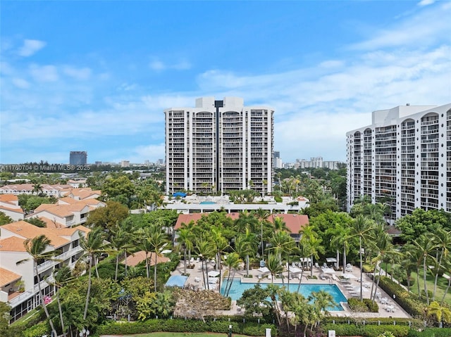 3600 Yacht Club Dr Unit 1102, Aventura, FL 33180 - view of property with a view of city and a community pool