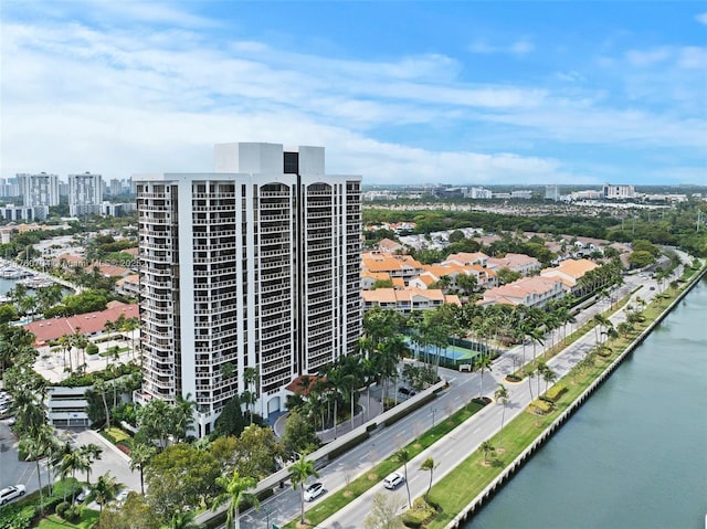 3600 Yacht Club Dr Unit 1102, Aventura, FL 33180 - drone / aerial view featuring a city view and a water view