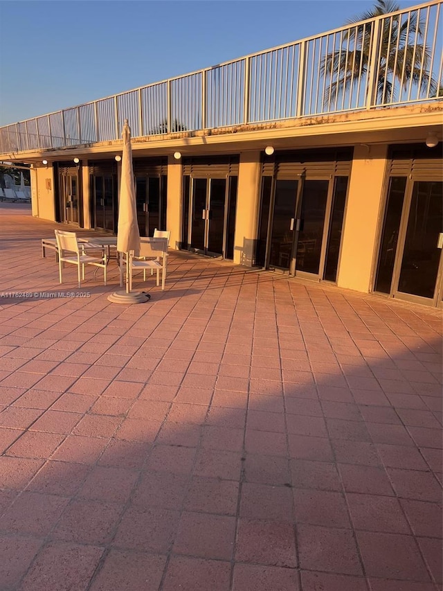 view of patio / terrace featuring a balcony