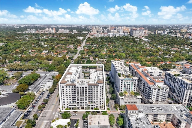 drone / aerial view featuring a city view