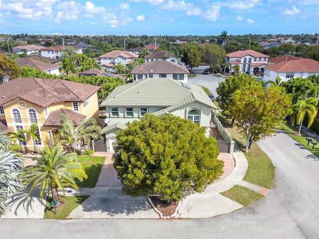 bird's eye view featuring a residential view