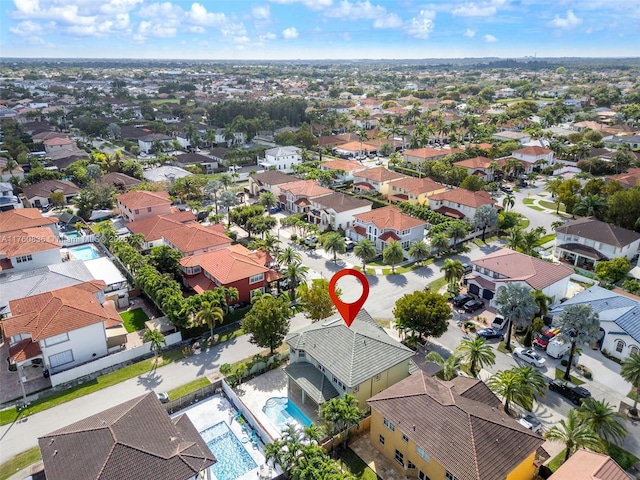 bird's eye view featuring a residential view