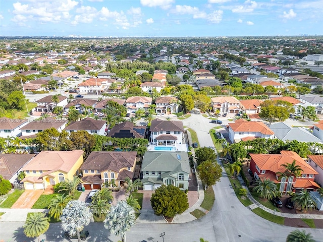 bird's eye view with a residential view
