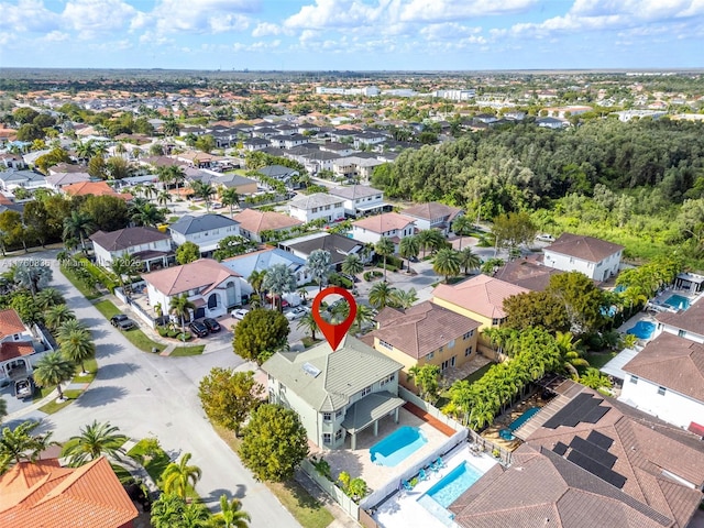 bird's eye view featuring a residential view