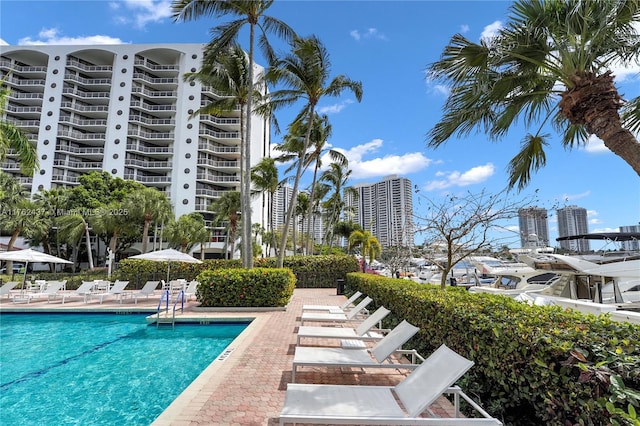 community pool featuring a patio