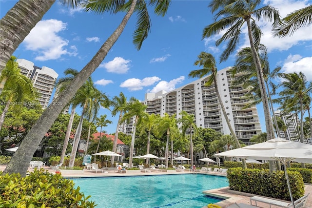 community pool featuring a patio