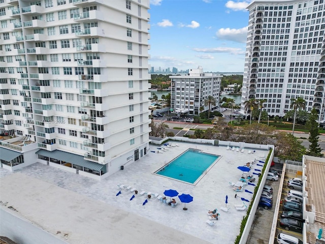 5601 Collins Ave Unit 1604, Miami Beach, FL 33140 - view of pool with a city view