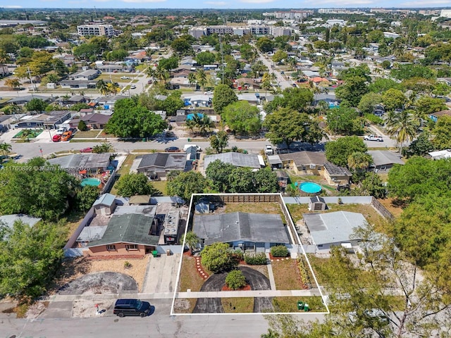 bird's eye view with a residential view