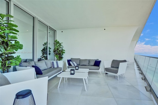 balcony with an outdoor hangout area