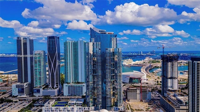 city view with a water view