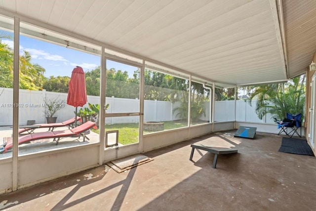 view of sunroom / solarium