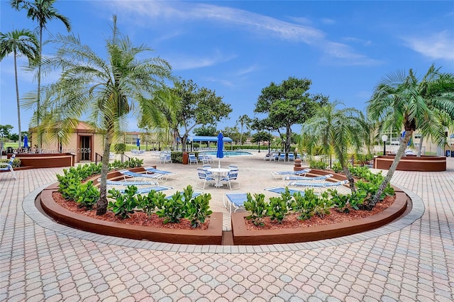 view of home's community featuring a patio