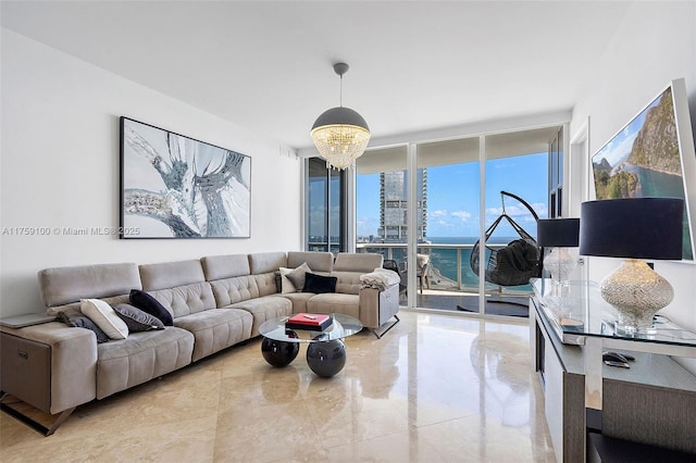 18201 Collins Ave Unit 4404, Sunny Isles Beach, FL 33160 - living area featuring floor to ceiling windows