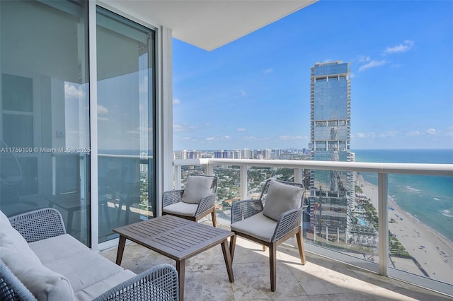 18201 Collins Ave Unit 4404, Sunny Isles Beach, FL 33160 - balcony with a water view and a city view