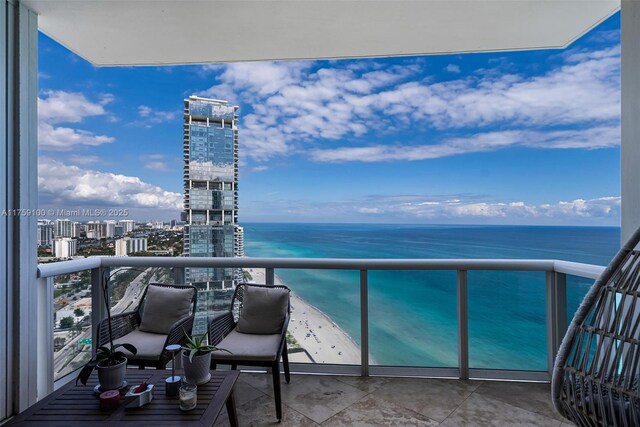 18201 Collins Ave Unit 4404, Sunny Isles Beach, FL 33160 - balcony with a water view and a city view