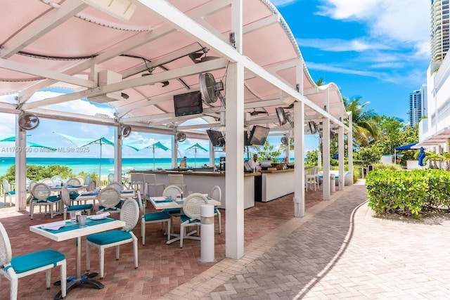 18201 Collins Ave Unit 4404, Sunny Isles Beach, FL 33160 - view of patio with a pergola