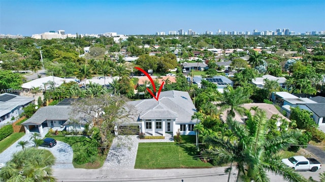 4440 NE 15th Ter, Oakland Park, FL 33334 - bird's eye view featuring a city view