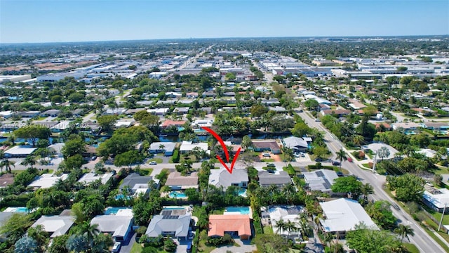 bird's eye view featuring a residential view