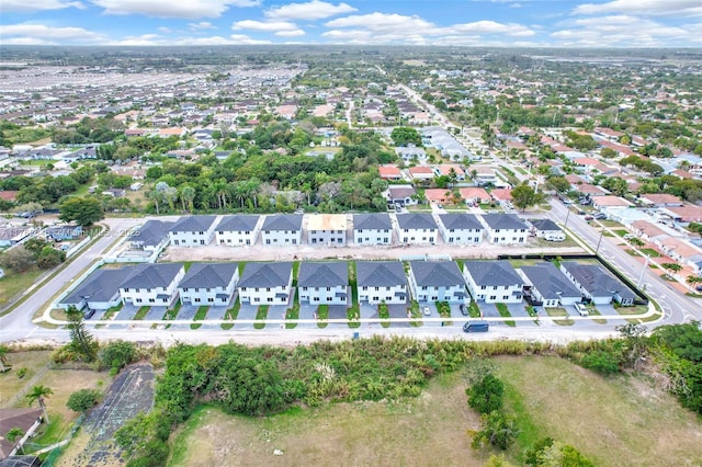 drone / aerial view with a residential view