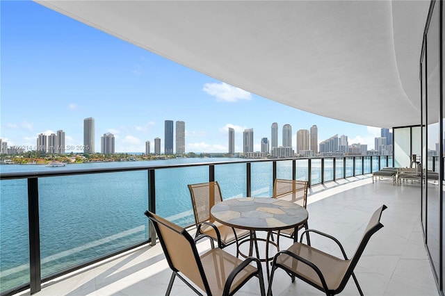 5500 Island Estates Dr Unit 604, Aventura, FL 33160 - balcony featuring a city view and a water view