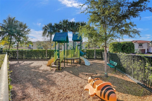 community playground with fence