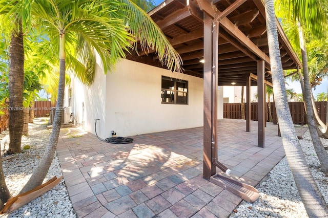 view of patio / terrace with fence