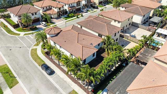 bird's eye view with a residential view