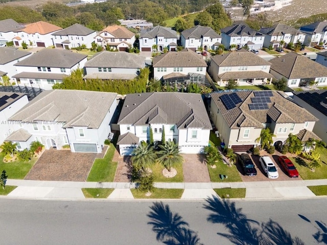 bird's eye view with a residential view