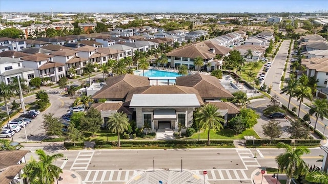 drone / aerial view featuring a residential view