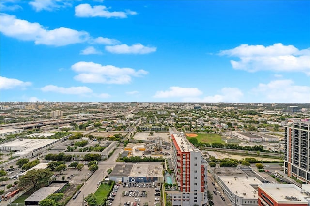 aerial view featuring a view of city