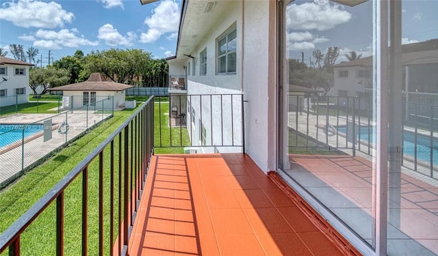 balcony featuring a residential view