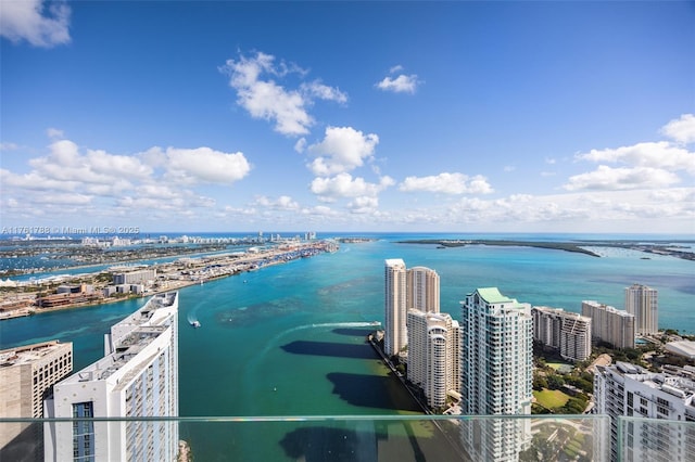 water view featuring a view of city