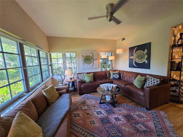 1600 Michigan Ave Unit 1, Miami Beach, FL 33139 - living area featuring wood finished floors and ceiling fan