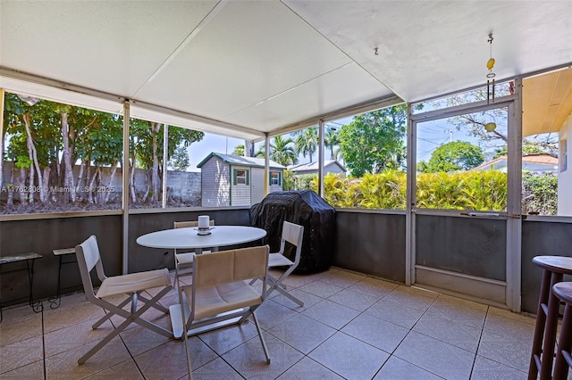 view of sunroom