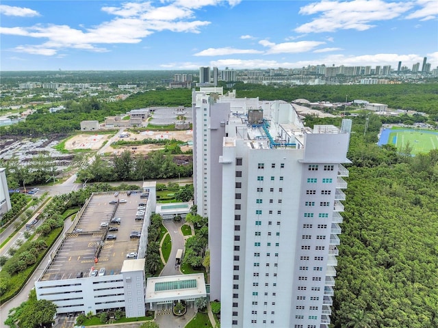 birds eye view of property featuring a view of city