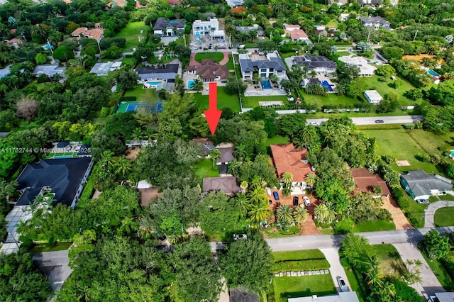 birds eye view of property featuring a residential view