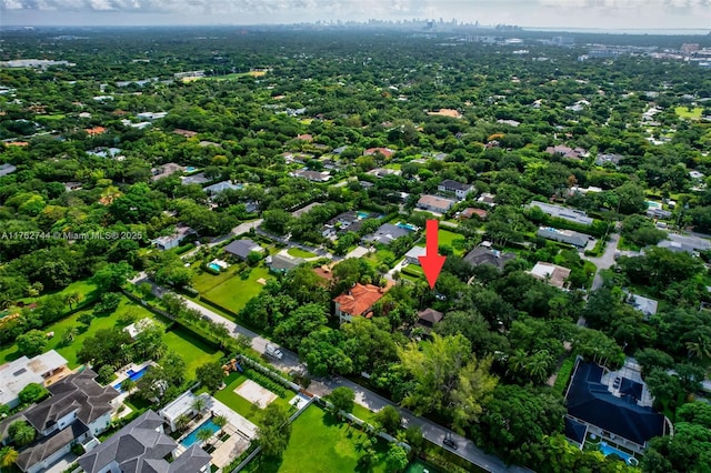 aerial view featuring a residential view