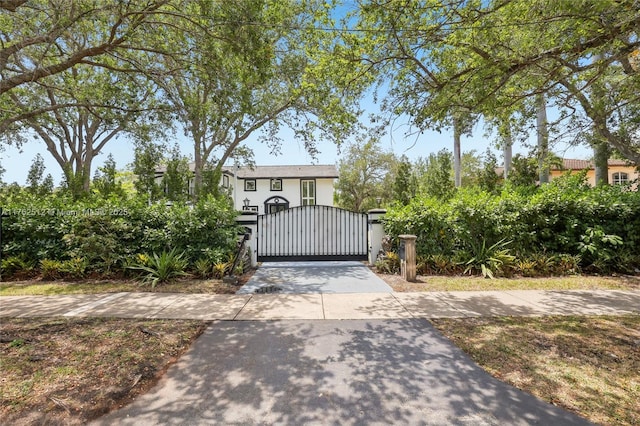 view of gate featuring fence private yard