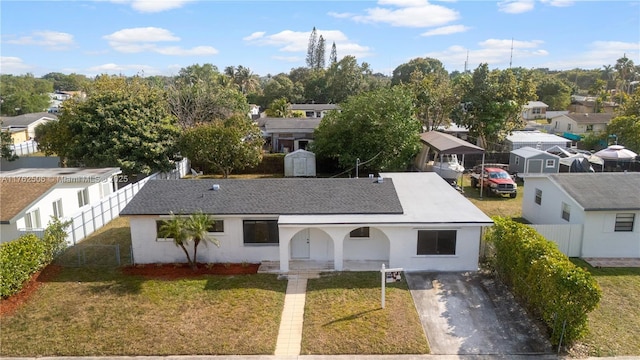 aerial view featuring a residential view