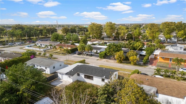 drone / aerial view with a residential view