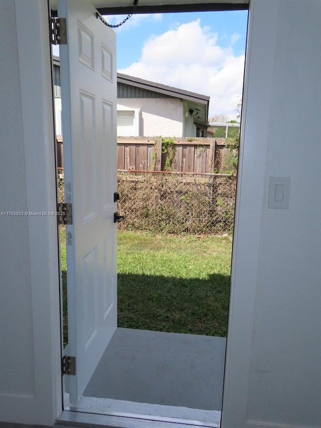 view of doorway to outside