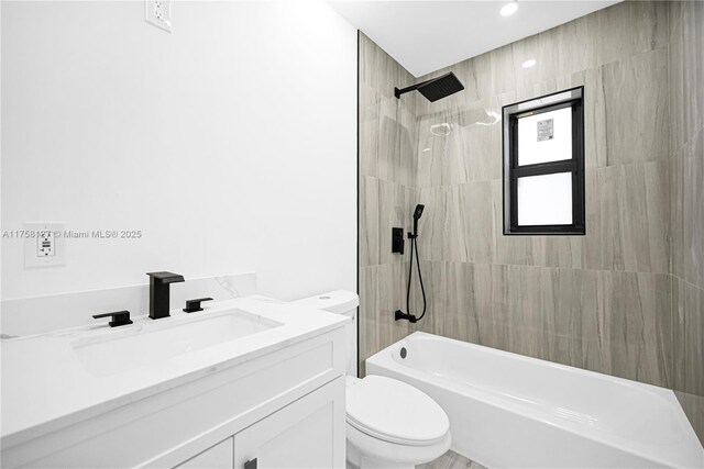 2261 SW 26th St, Miami, FL 33133 - bathroom featuring toilet,  shower combination, and vanity