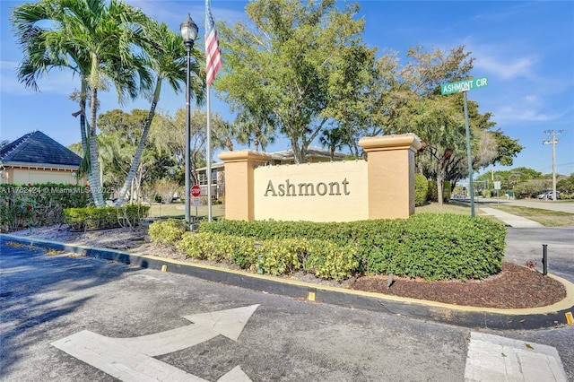 view of community sign