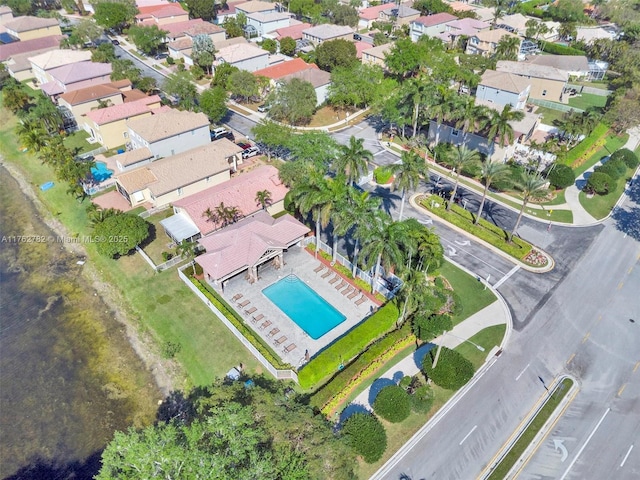 bird's eye view with a residential view