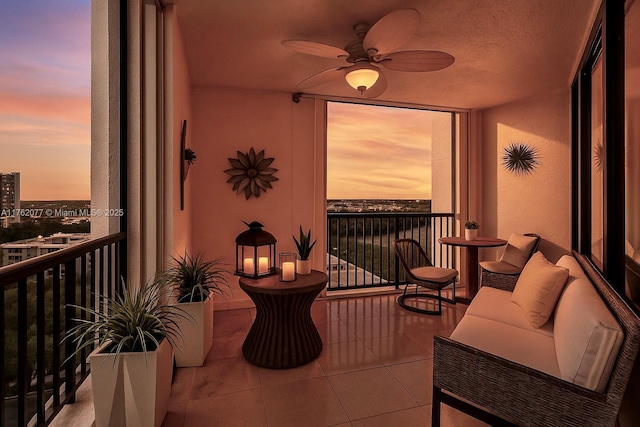 300 Three Islands Blvd Unit 518, Hallandale Beach, FL 33009 - balcony with a ceiling fan